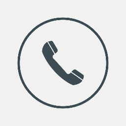 Can you do a more simple old fashion phone icon in a circle please? Something you might see in an emoji or other website that is used for contact us