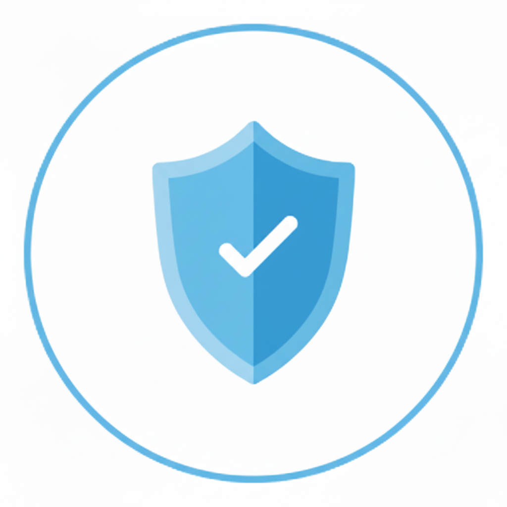 Can you generate a shield icon in a circle that can represent secure payments?